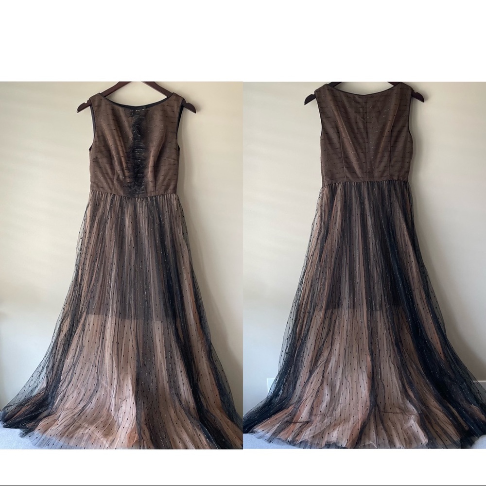 Ellassay Sleeveless Mesh Maxi Gown